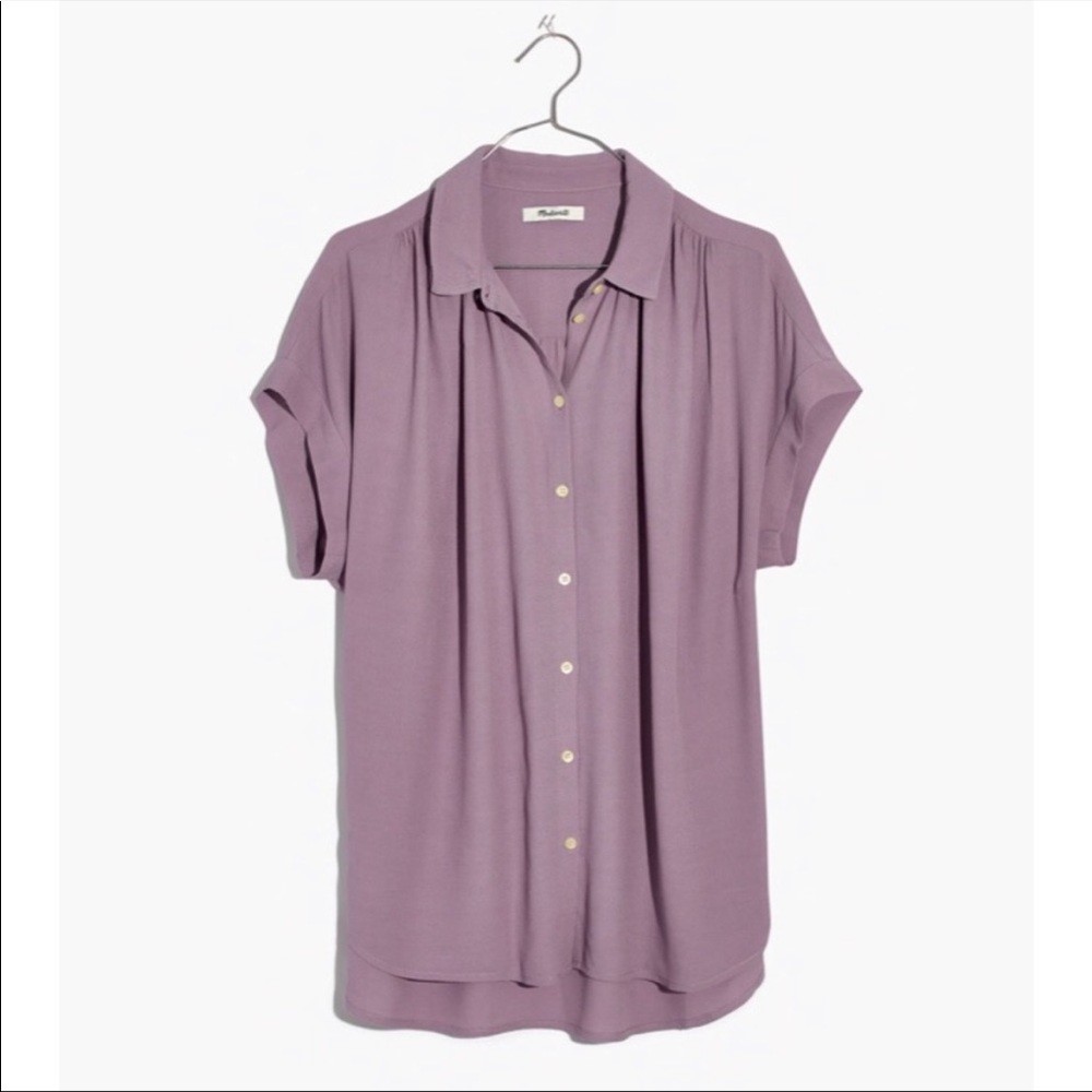 Madewell Central Drapey shirt in serene lavender